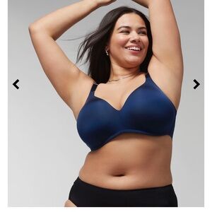 Soma vanishing 360 perfect coverage wireless bra in Nightfall Navy - 40D